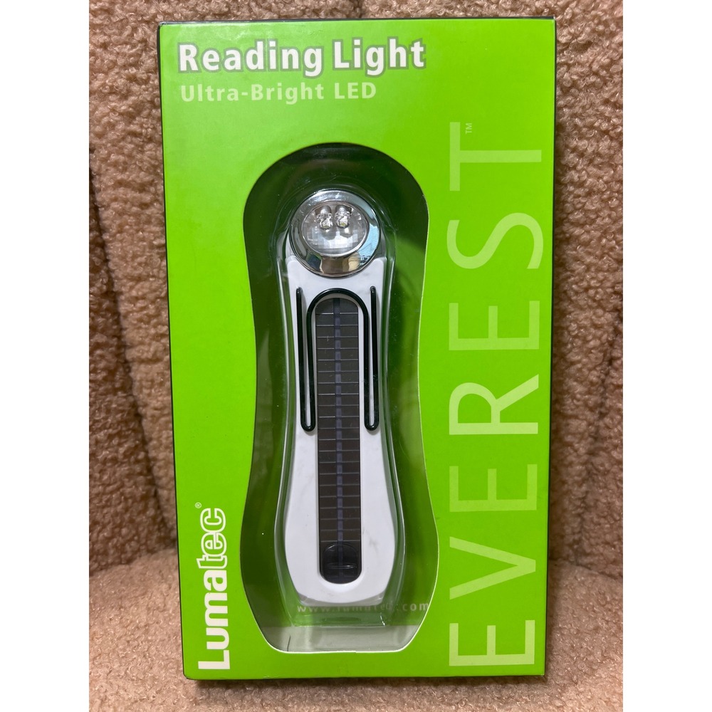 Lumatec Everest Ultra-Bright LED Reading Light White Portable Book Lamp EV-150